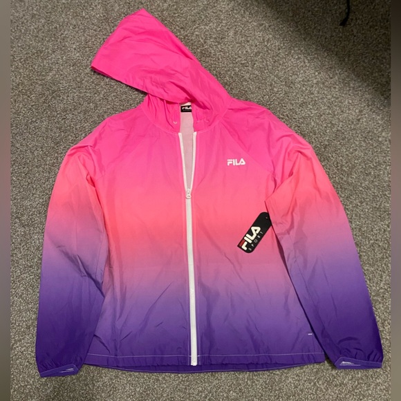 Fila Jackets & Blazers - NWT Fila Pink and Purple Ombré Women’s Wind Breaker